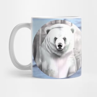 I am at leace in the moment mantra spirit bear Mug